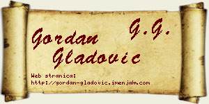 Gordan Gladović vizit kartica